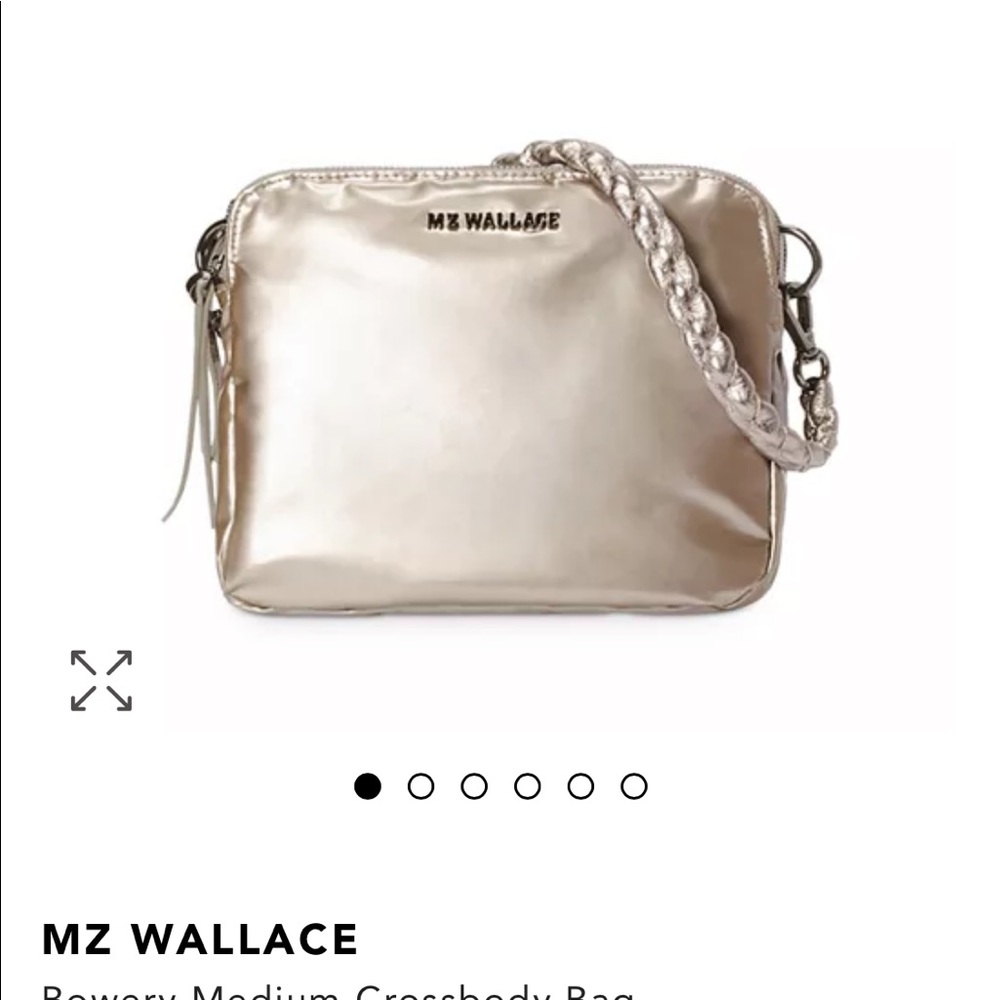 MZ Wallace Platinum Bowery Crossbody NWT
